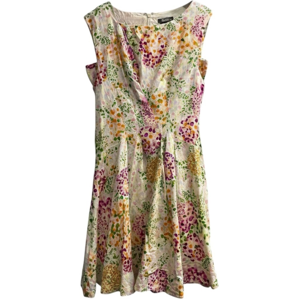 Wanko Dress Womens 36‎ US 6 Colorful All Over Floral Fit Flare Feminine Church